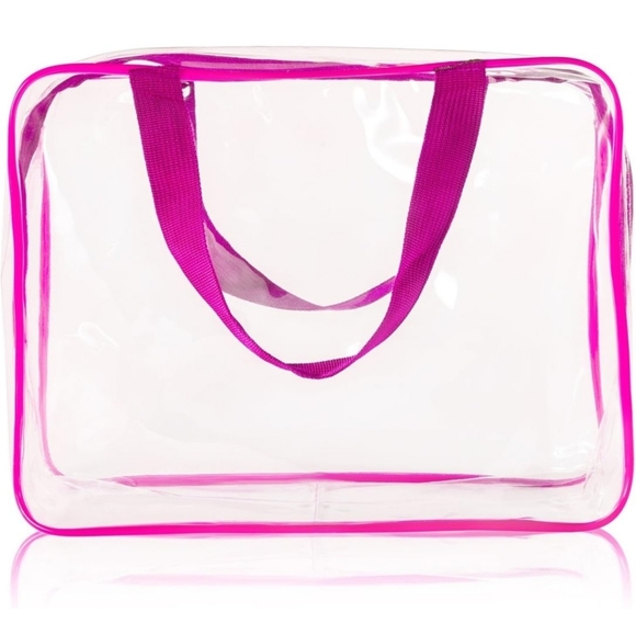 3-Piece Crystal Clear PVC Travel Toiletry Bag Kit - Small, Medium, and Large - Picture 10 of 13
